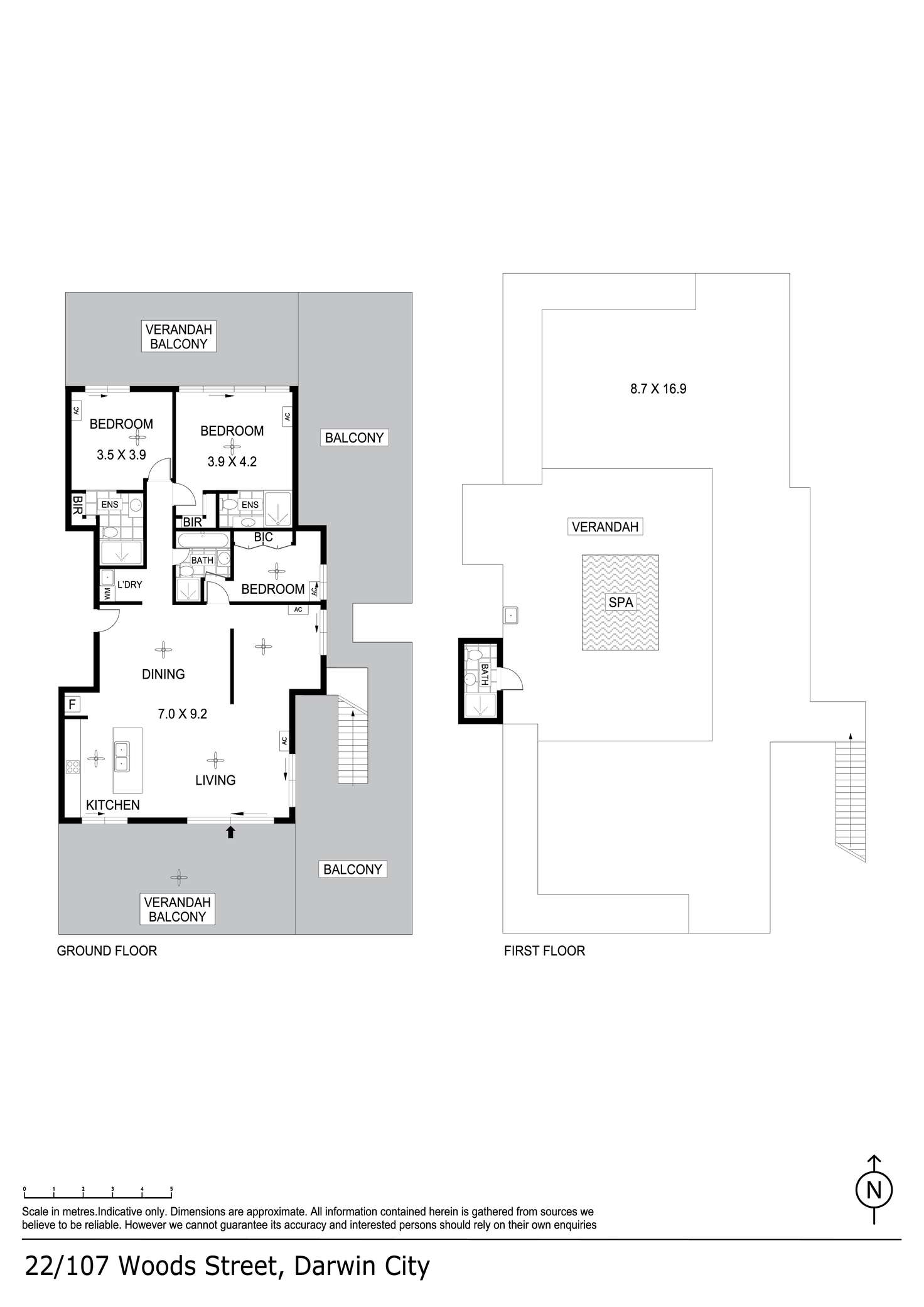 Floorplan of Homely apartment listing, 22/107 Woods Street, Darwin City NT 800