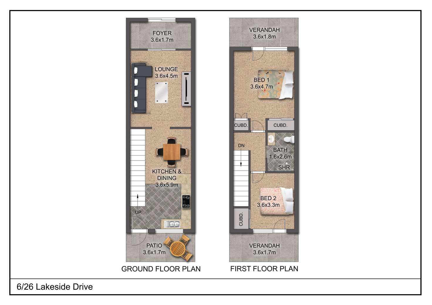 Floorplan of Homely townhouse listing, 6/26 Lakeside Drive, Alawa NT 810