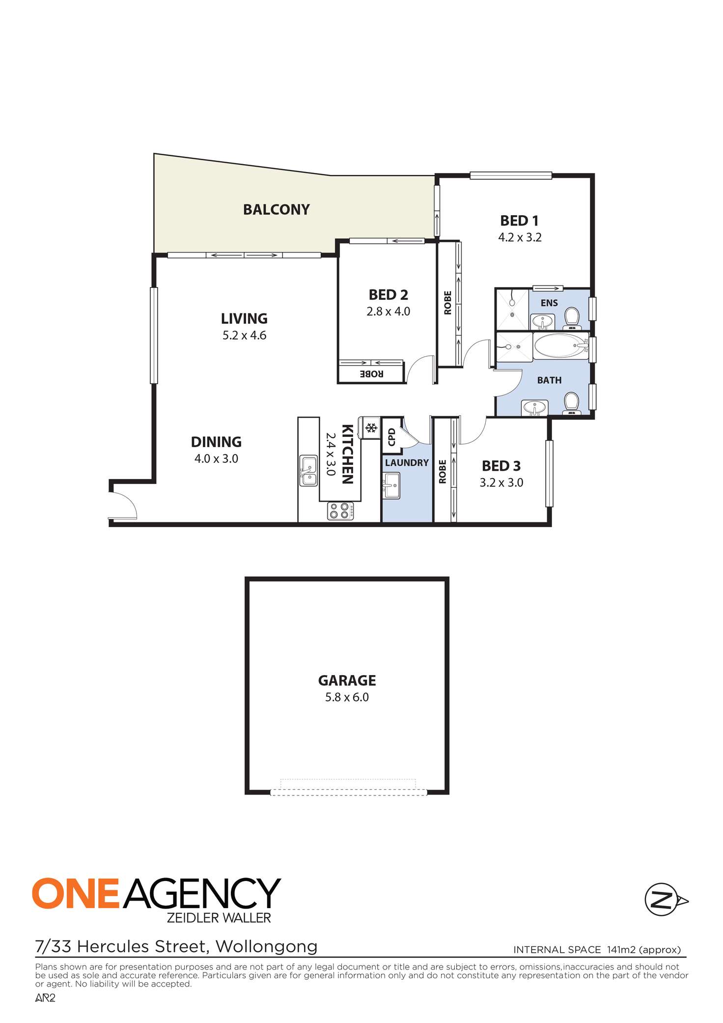 Floorplan of Homely apartment listing, 7/33 Hercules Street, Wollongong NSW 2500