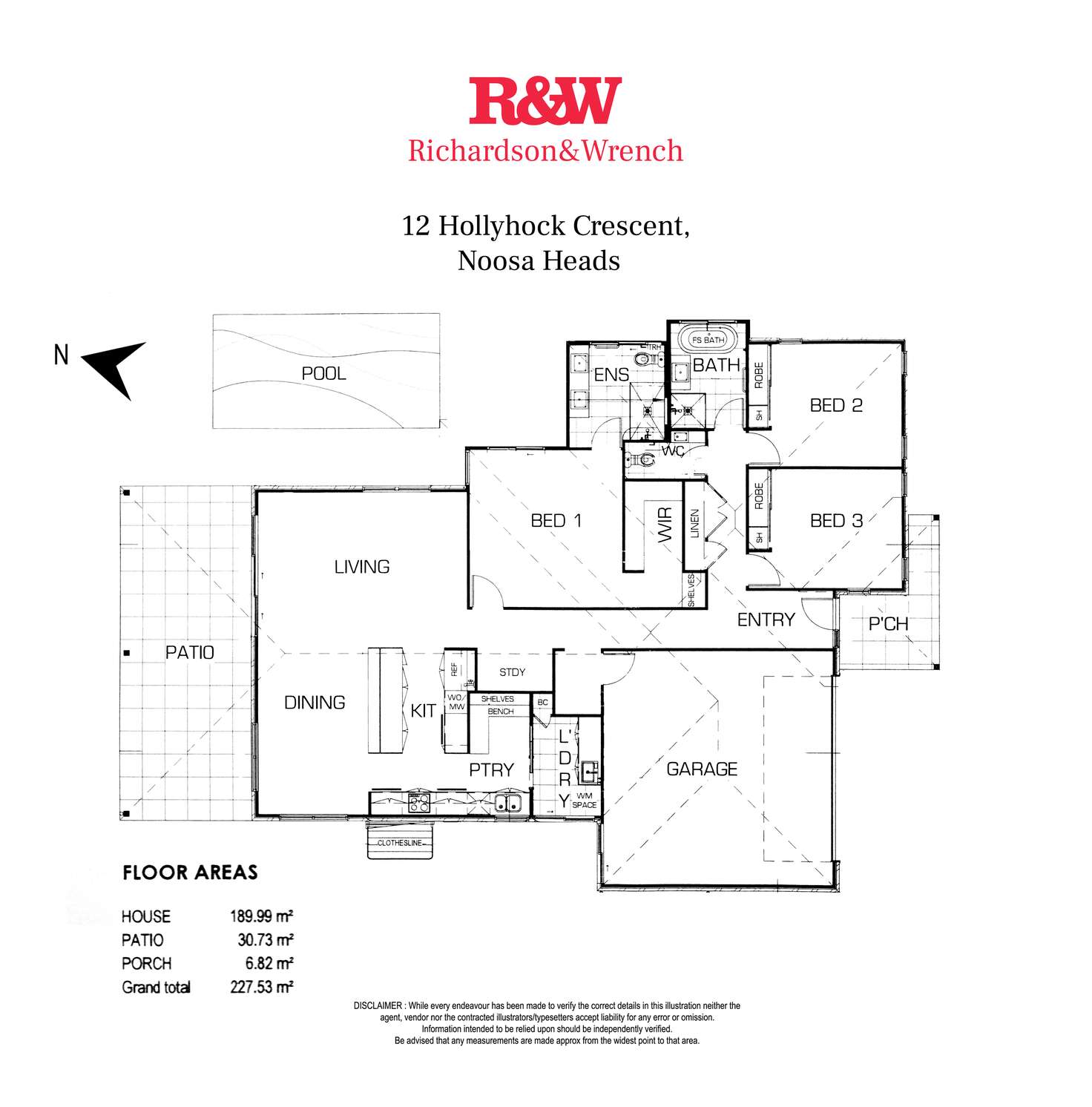 Floorplan of Homely house listing, 12 Hollyhock Crescent, Noosa Heads QLD 4567