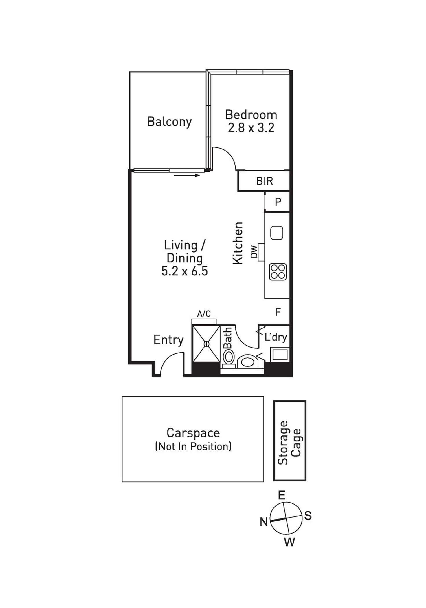 Floorplan of Homely apartment listing, 204B/609 Victoria Street, Abbotsford VIC 3067