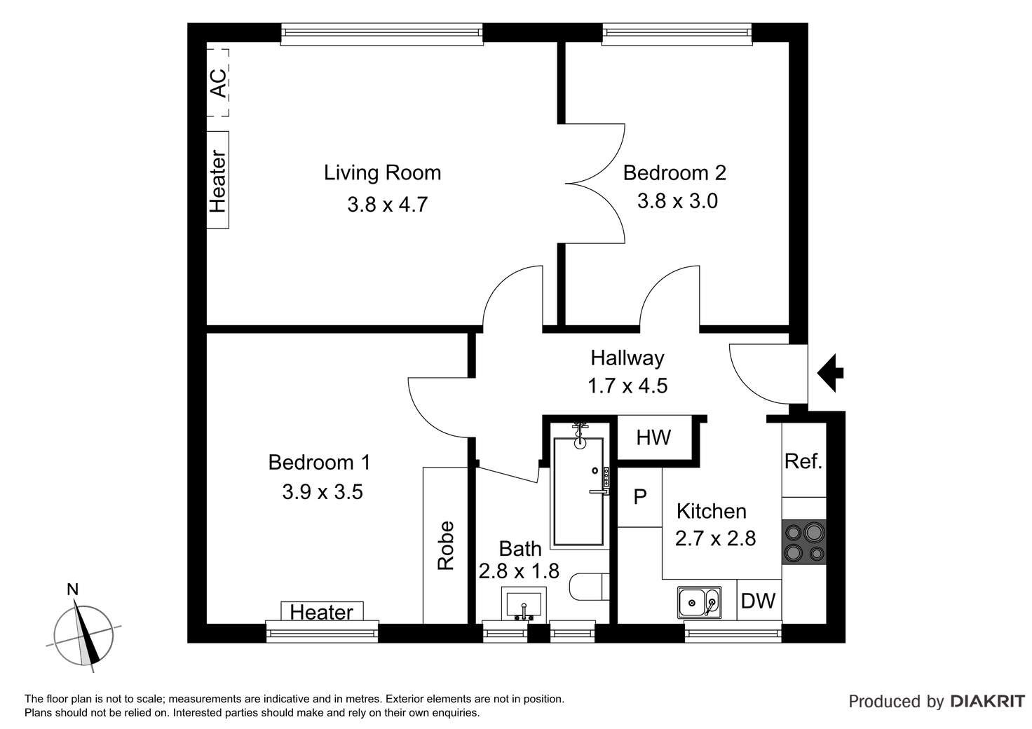 Floorplan of Homely apartment listing, 1/28 Elgin Avenue, Armadale VIC 3143