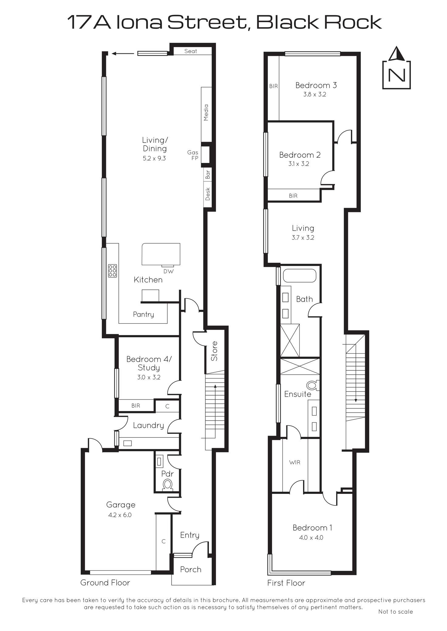 Floorplan of Homely townhouse listing, 17A Iona Street, Black Rock VIC 3193