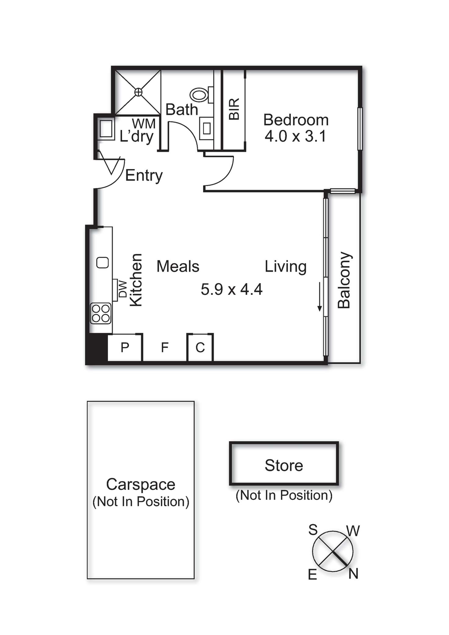 Floorplan of Homely apartment listing, 304/5 Evergreen Mews, Armadale VIC 3143