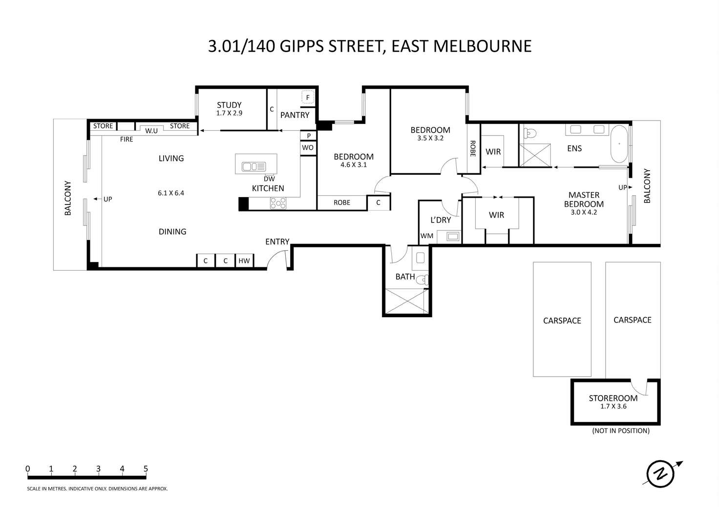 Floorplan of Homely apartment listing, 3.01/140 Gipps Street, East Melbourne VIC 3002