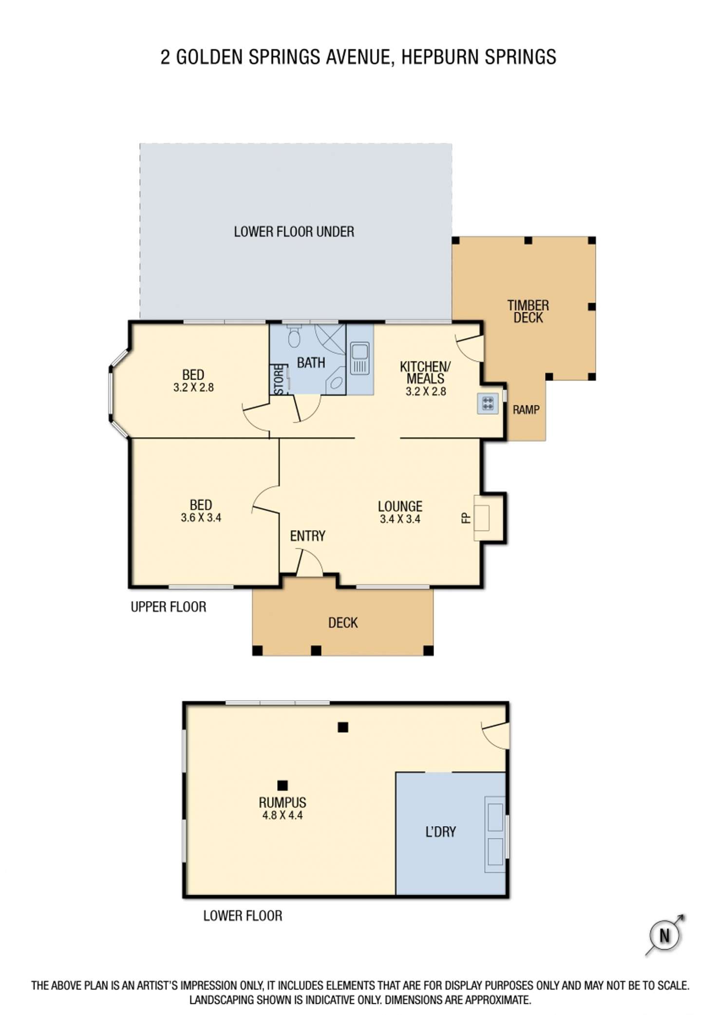 Floorplan of Homely house listing, 2/2 Golden Springs Avenue, Hepburn Springs VIC 3461