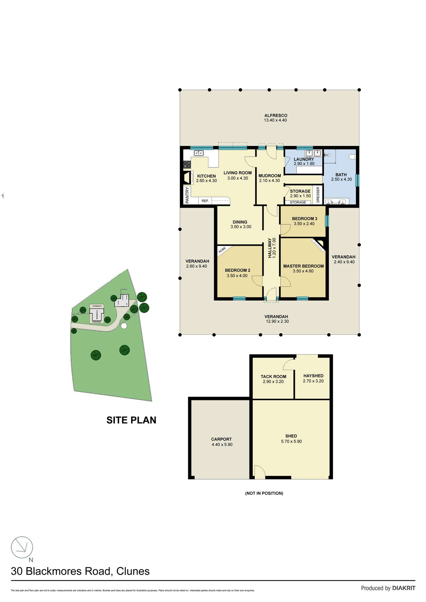 Floorplan of Homely house listing, 30 Blackmores Road, Clunes VIC 3370