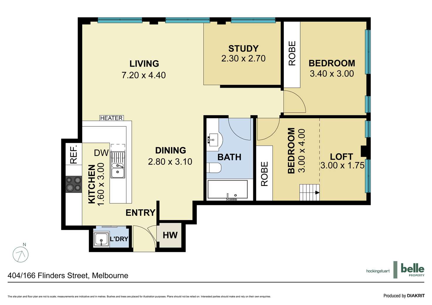 Floorplan of Homely apartment listing, 404/166 Flinders Street, Melbourne VIC 3000