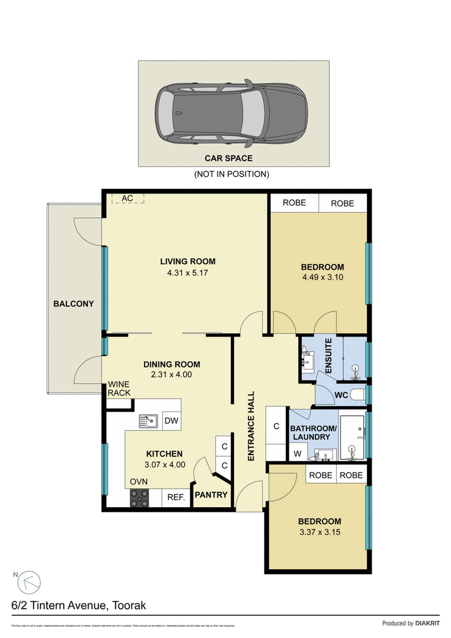 Floorplan of Homely apartment listing, 6/2 Tintern Avenue, Toorak VIC 3142