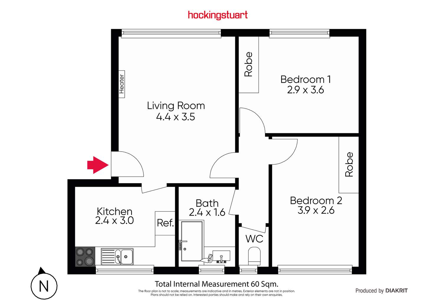 Floorplan of Homely apartment listing, 1/8 Sydney Street, Albion VIC 3020