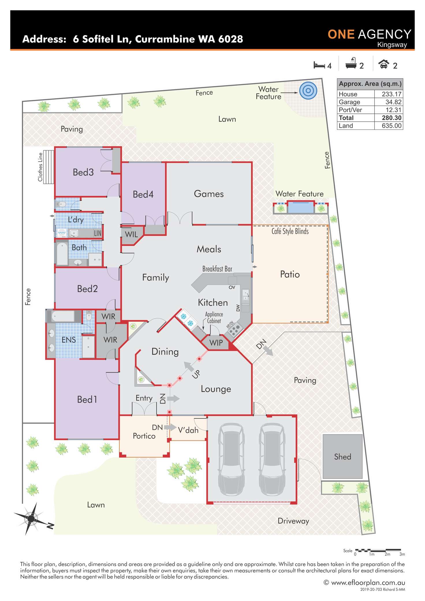 Floorplan of Homely house listing, 6 Sofitel Lane, Currambine WA 6028