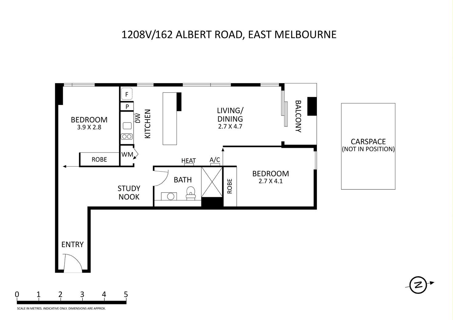 Floorplan of Homely apartment listing, 1208V/162 Albert Street, East Melbourne VIC 3002