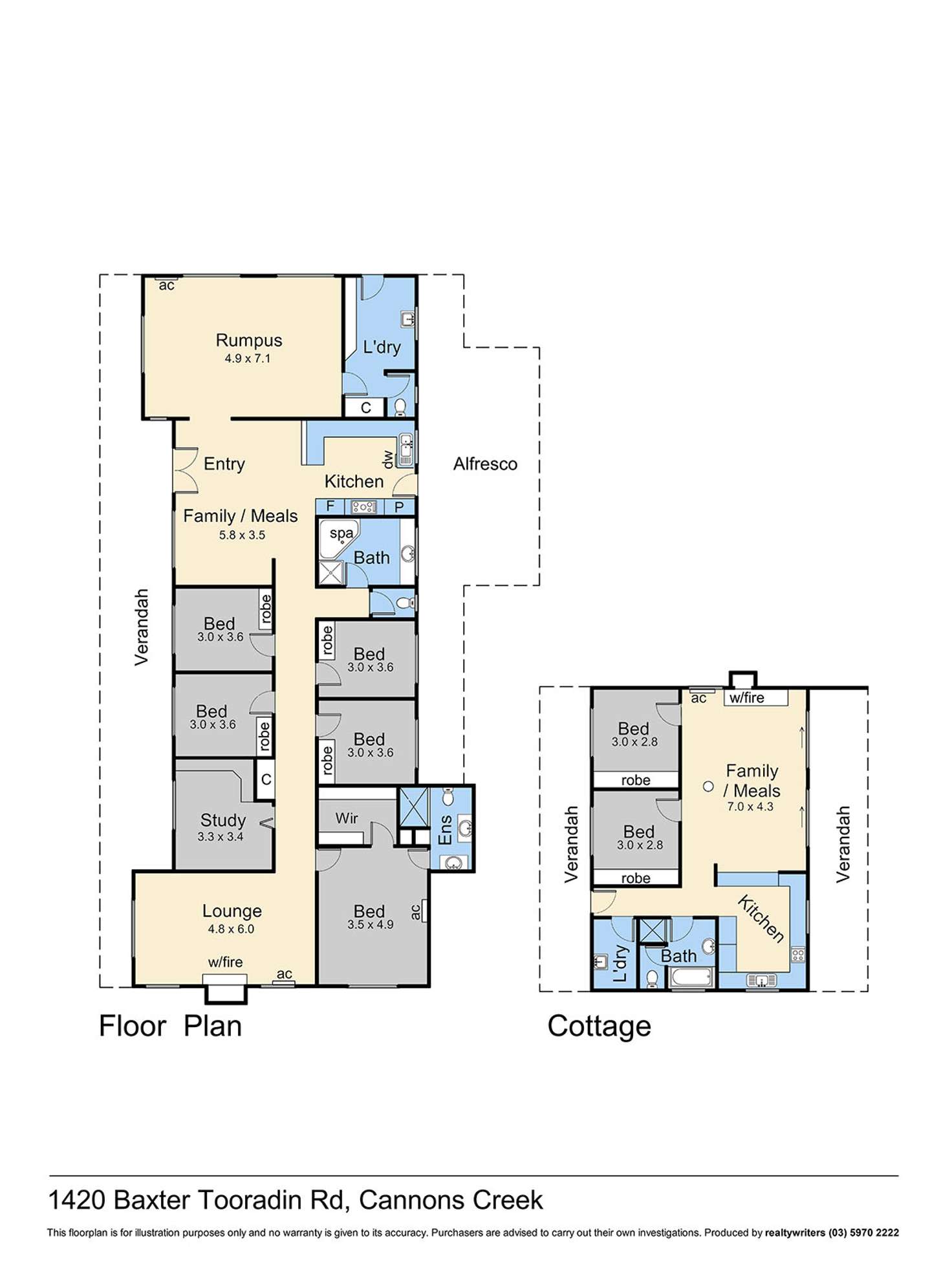 Floorplan of Homely acreageSemiRural listing, 1420 Baxter Tooradin Road, Cannons Creek VIC 3977