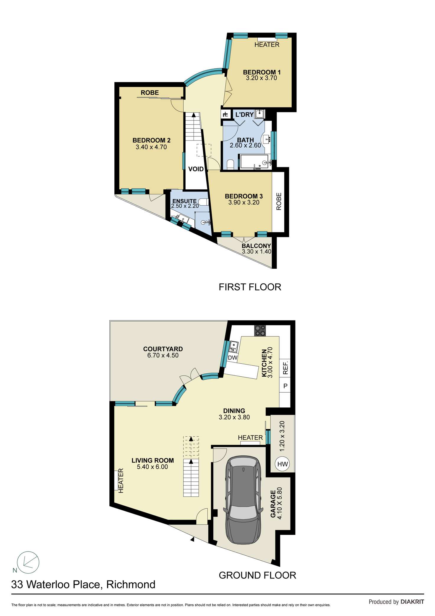 Floorplan of Homely townhouse listing, 33 Waterloo Place, Richmond VIC 3121