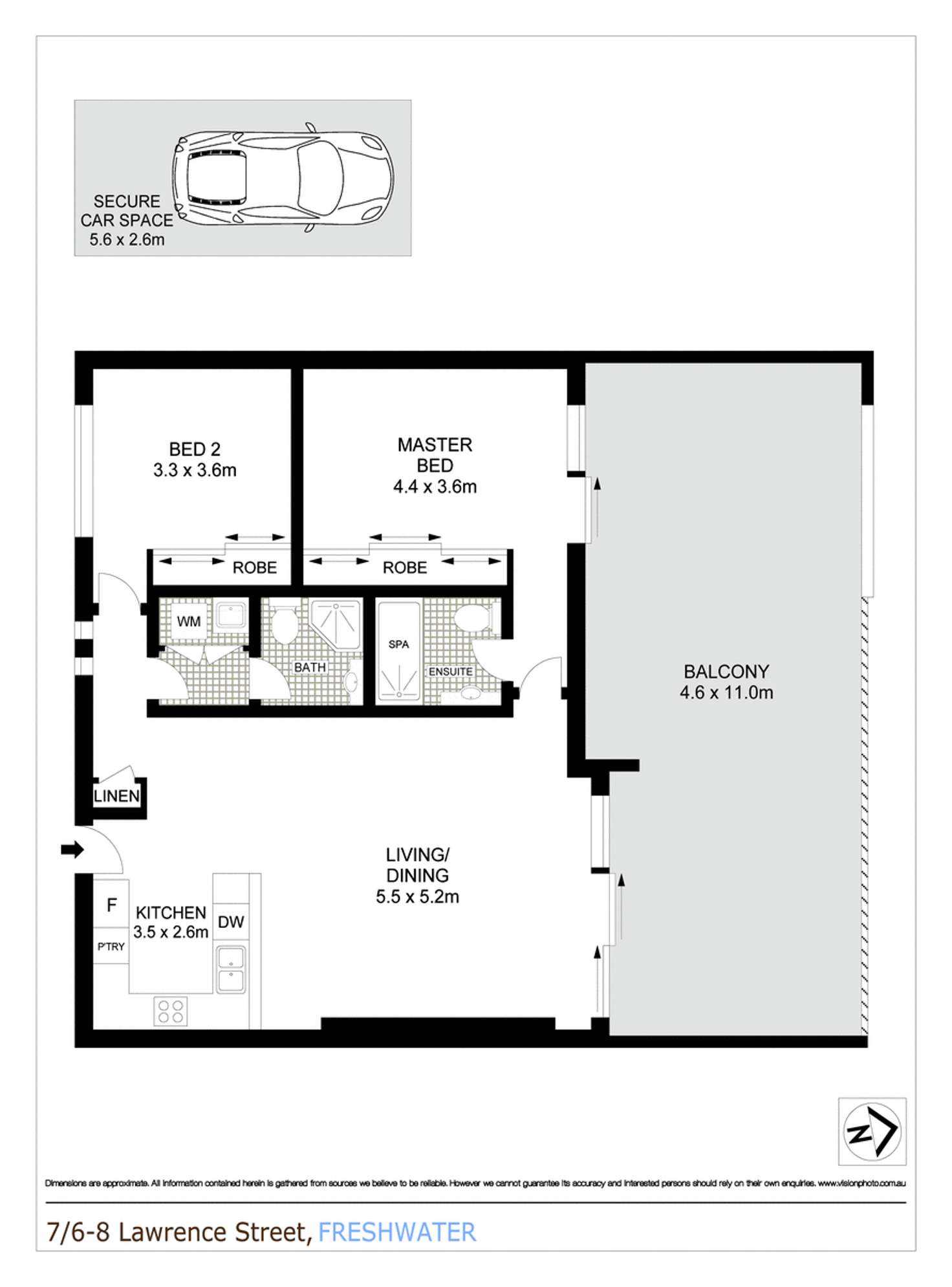 Floorplan of Homely apartment listing, 7/8 Lawrence Street, Freshwater NSW 2096