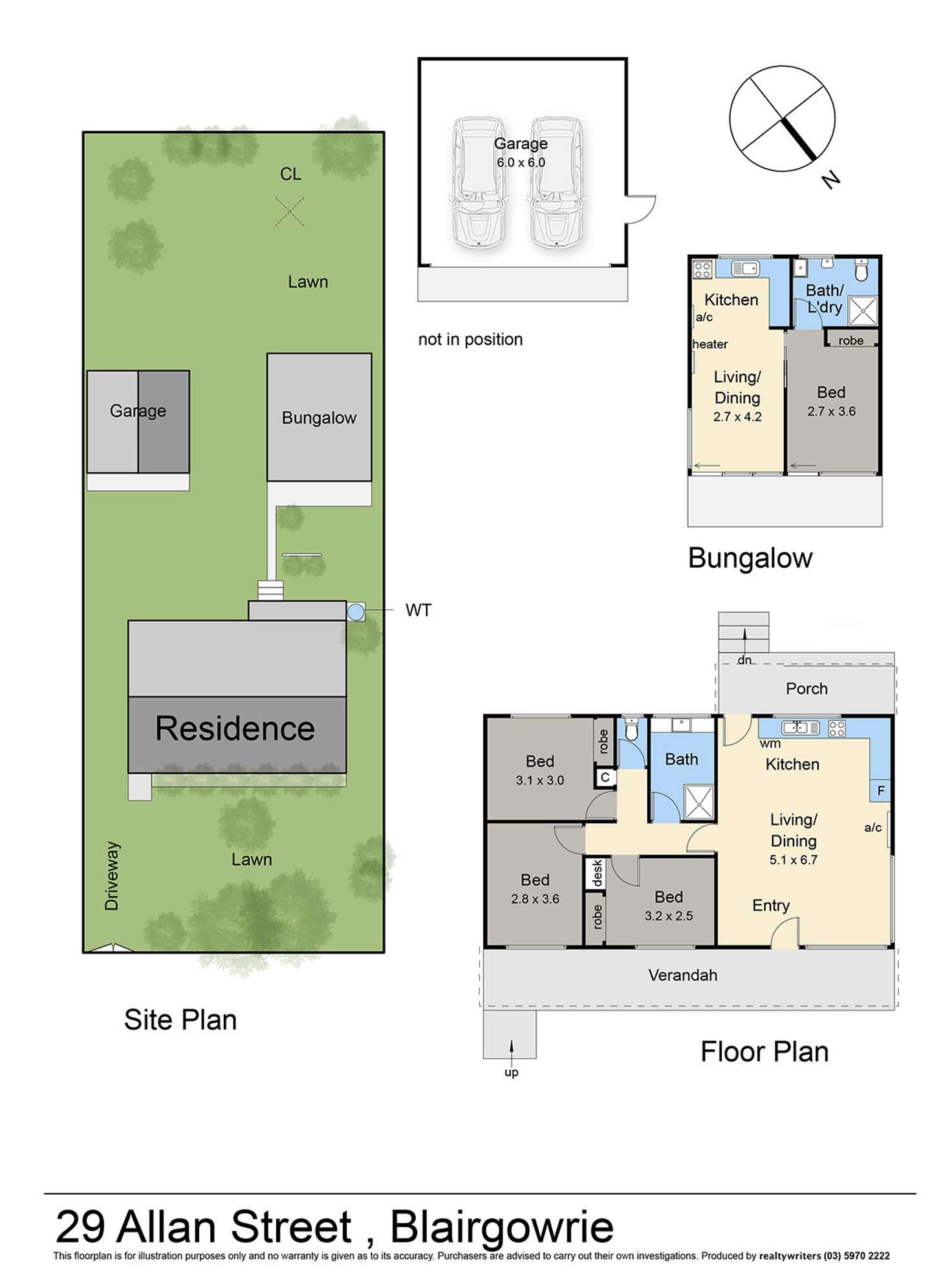 Floorplan of Homely house listing, 29 Allan Street, Blairgowrie VIC 3942