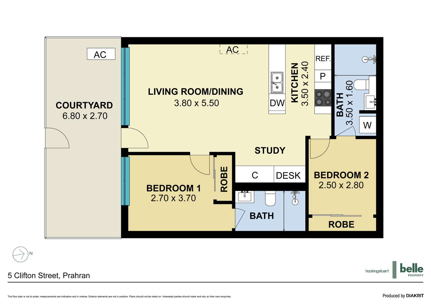 Floorplan of Homely apartment listing, 2/5 Clifton Street, Prahran VIC 3181