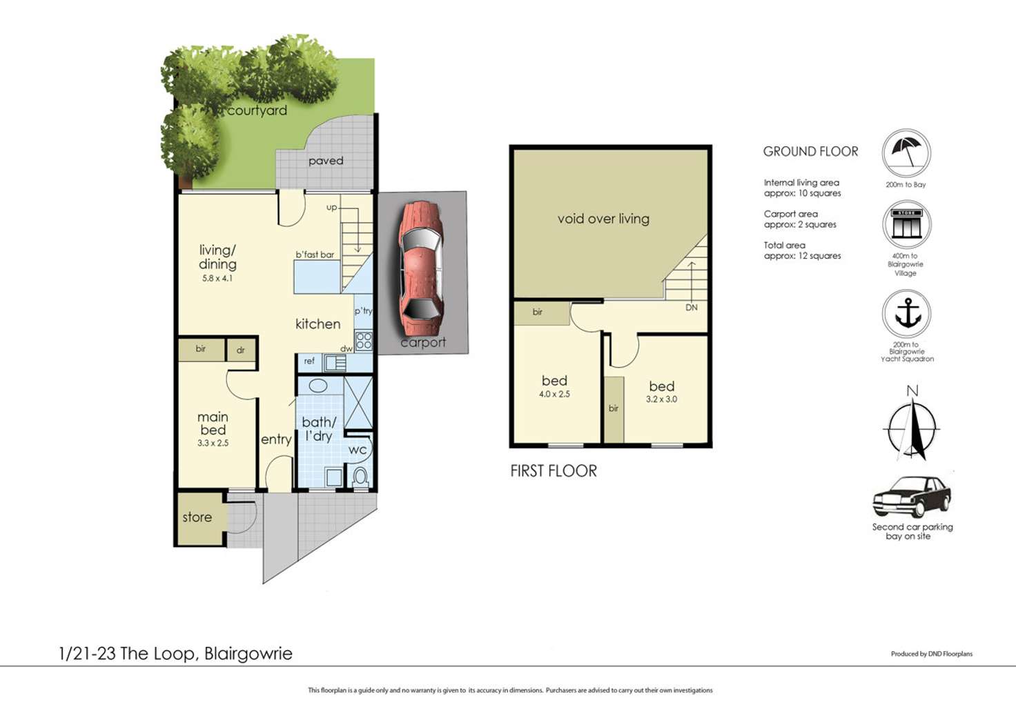 Floorplan of Homely house listing, 1/21-23 The Loop, Blairgowrie VIC 3942