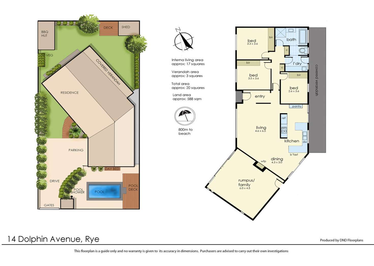 Floorplan of Homely house listing, 14 Dolphin Avenue, Rye VIC 3941