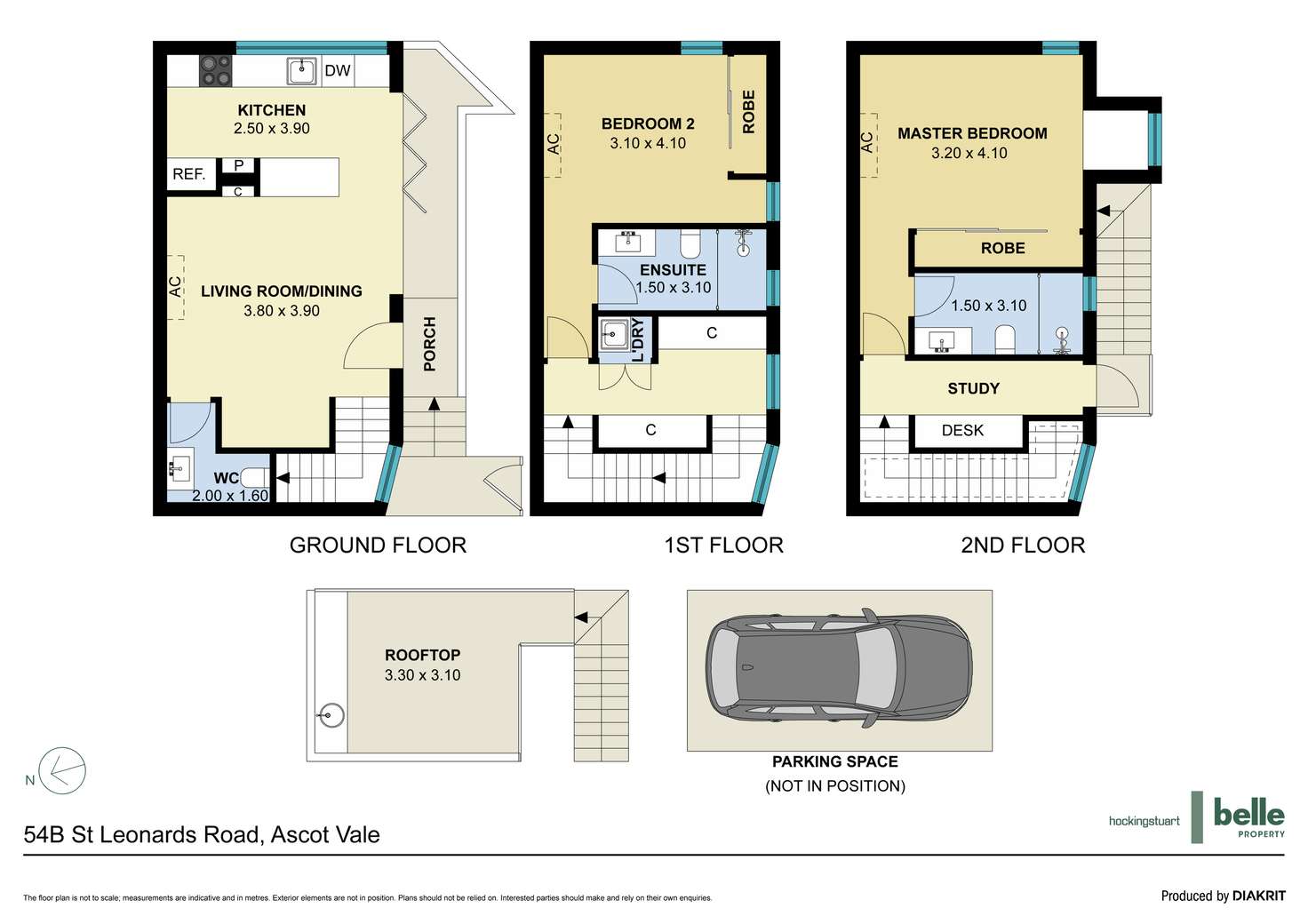 Floorplan of Homely house listing, 54b St Leonards Road, Ascot Vale VIC 3032