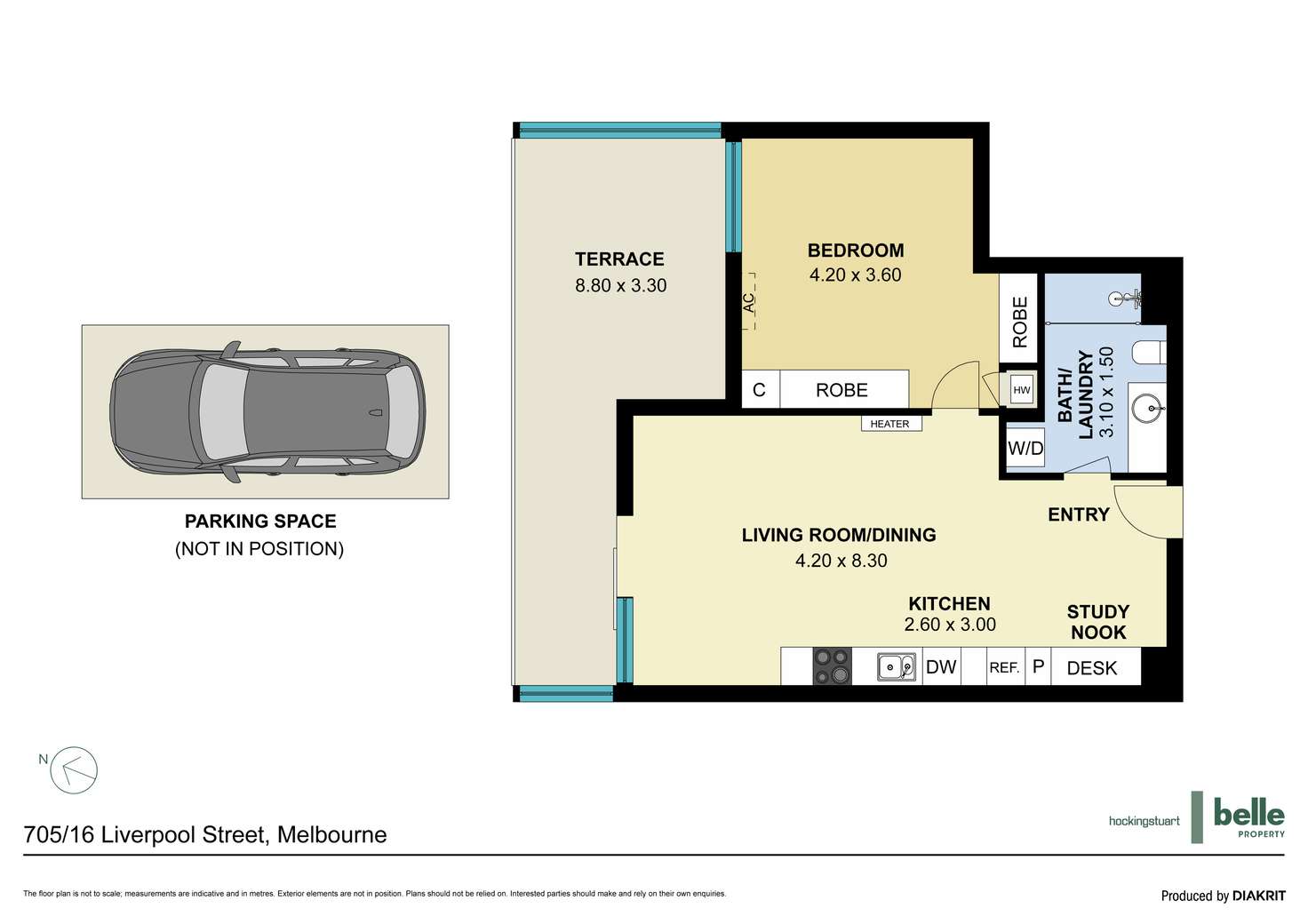 Floorplan of Homely apartment listing, 705/16 Liverpool Street, Melbourne VIC 3000