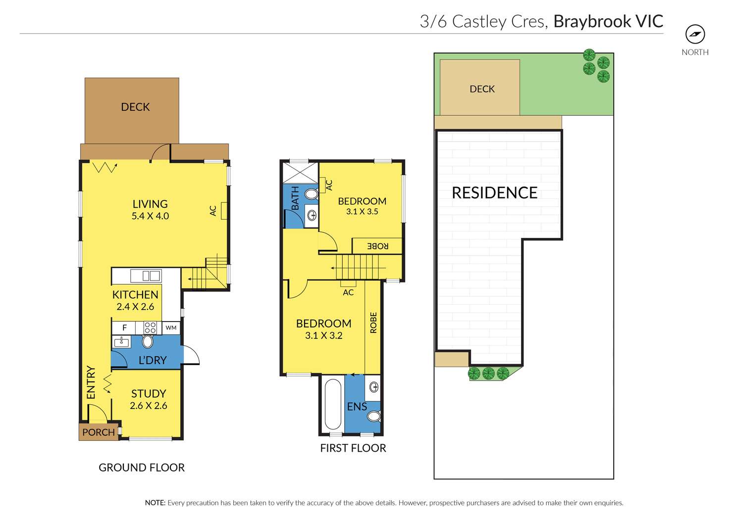 Floorplan of Homely townhouse listing, 3/6 Castley Crescent, Braybrook VIC 3019