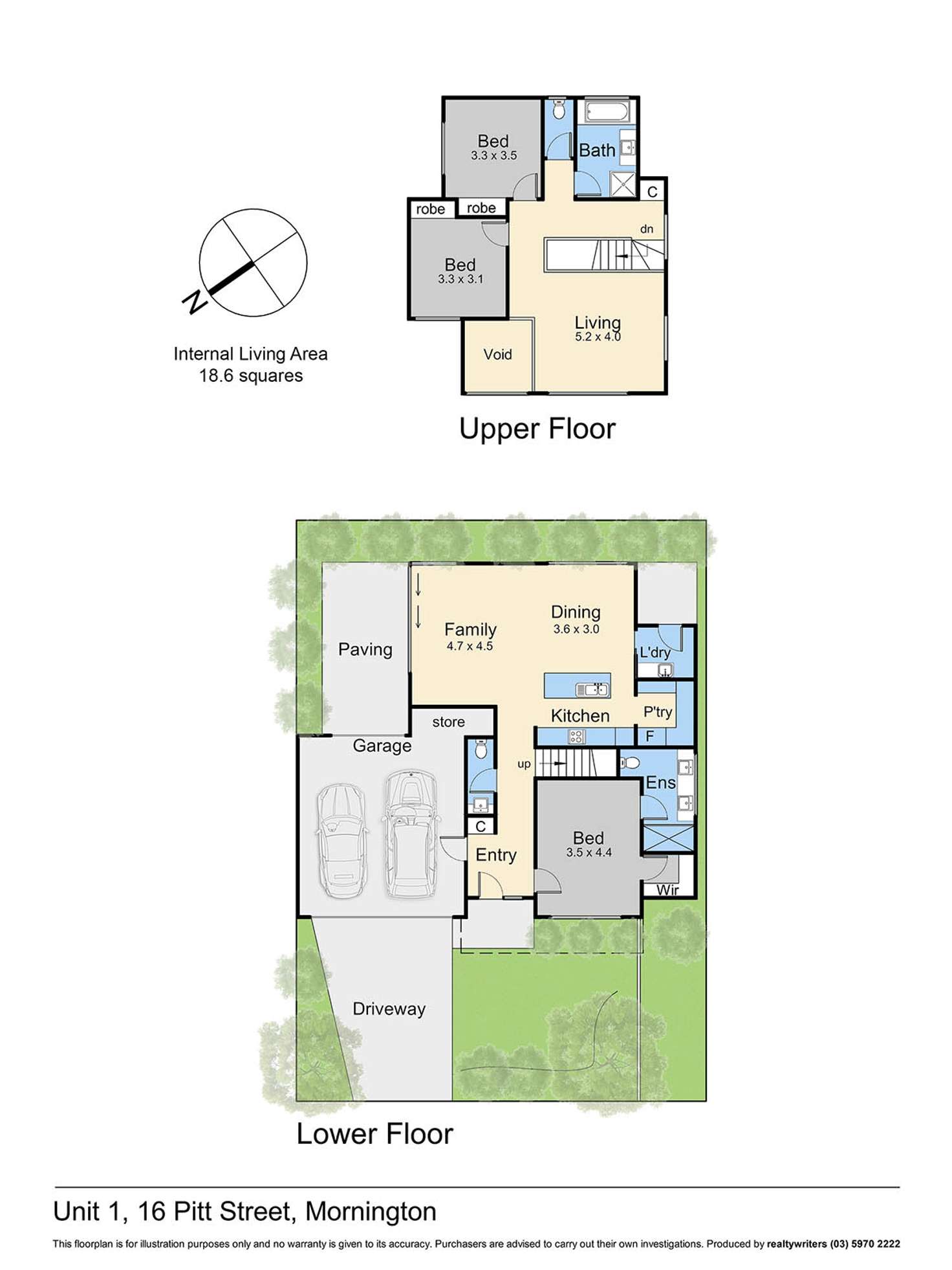 Floorplan of Homely townhouse listing, 1/16 Pitt Street, Mornington VIC 3931