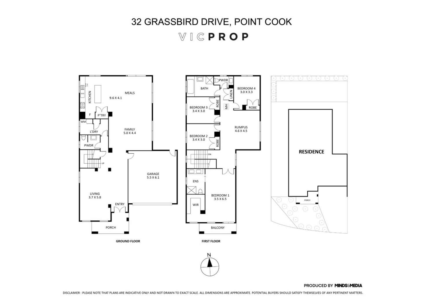 Floorplan of Homely house listing, 32 Grassbird Drive, Point Cook VIC 3030