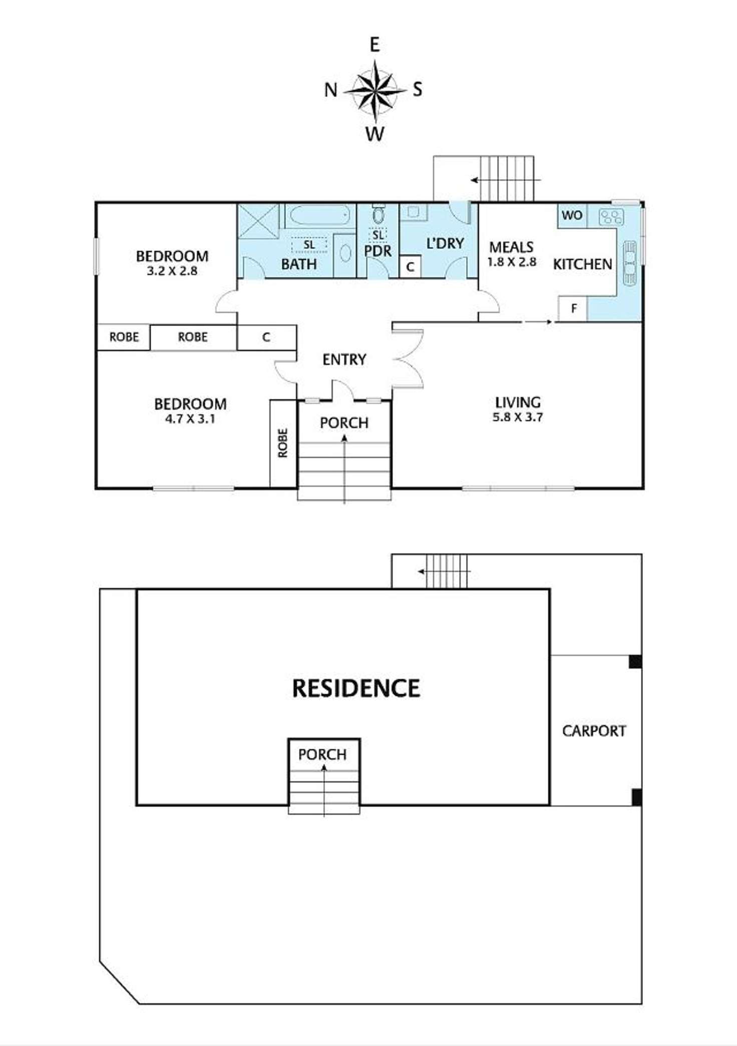Floorplan of Homely villa listing, 1/73 Glen Iris Road, Glen Iris VIC 3146