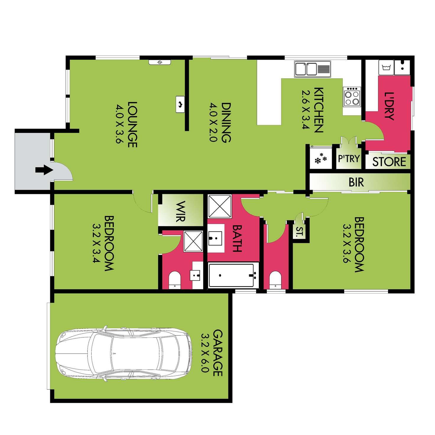 Floorplan of Homely house listing, 1/2 VINCENT Court, Whittington VIC 3219