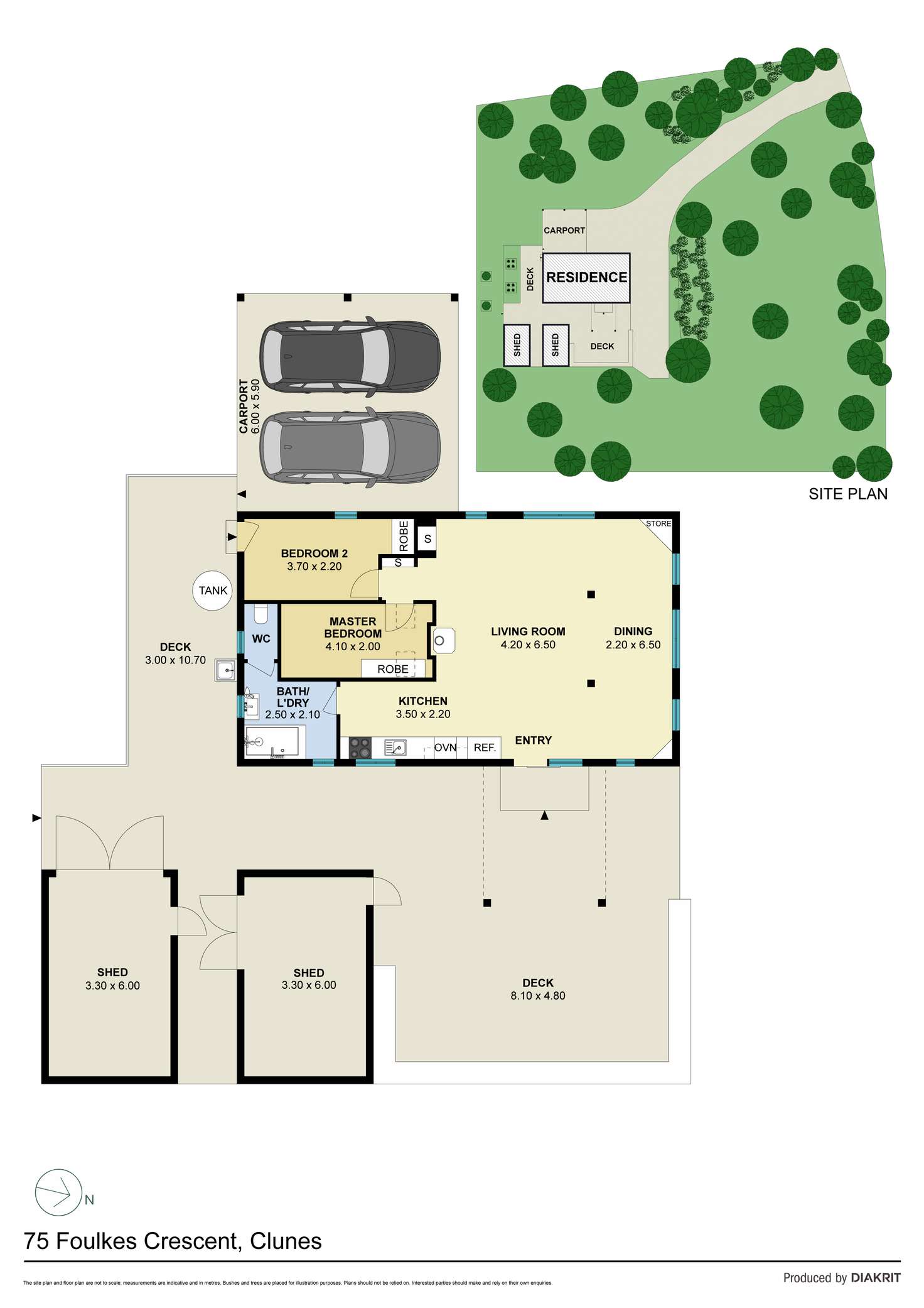 Floorplan of Homely house listing, 75 Foulkes Crescent, Clunes VIC 3370