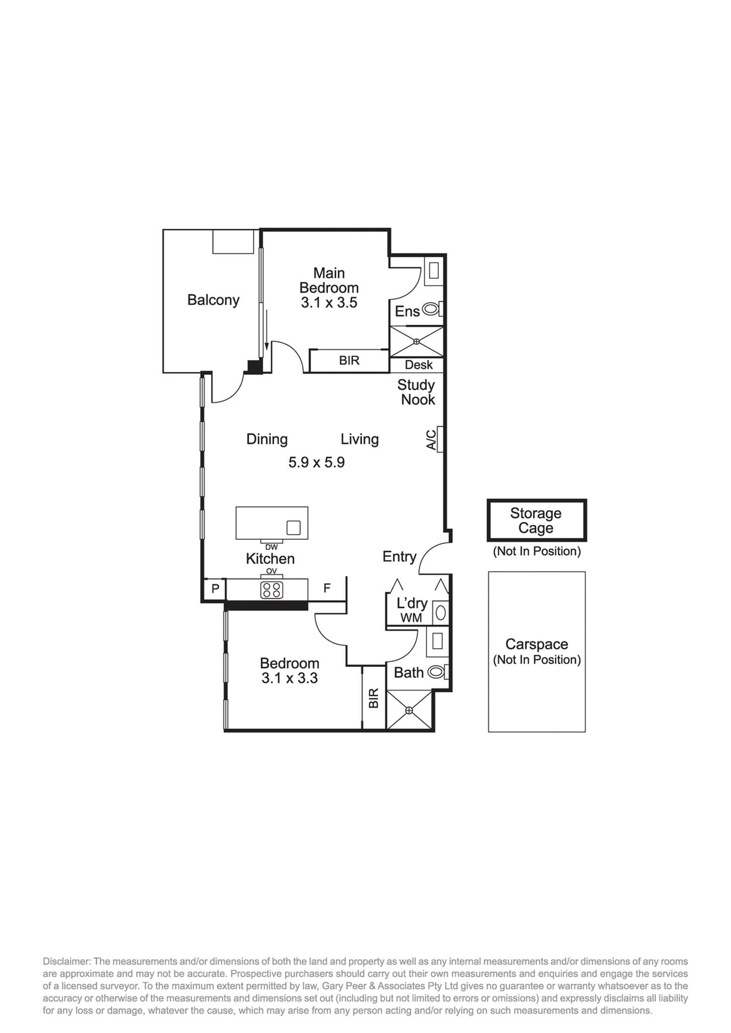 Floorplan of Homely apartment listing, 101/575 North Road, Ormond VIC 3204