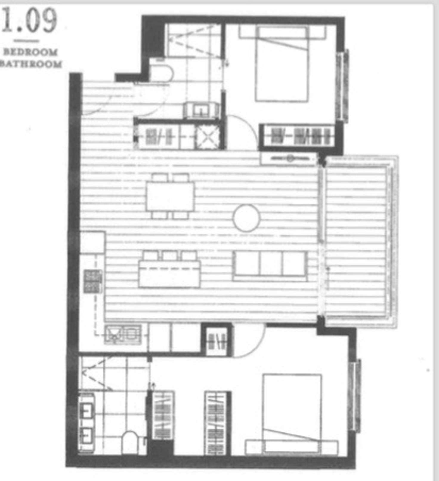 Floorplan of Homely apartment listing, 1.09/26 Warleigh Grove, Brighton VIC 3186