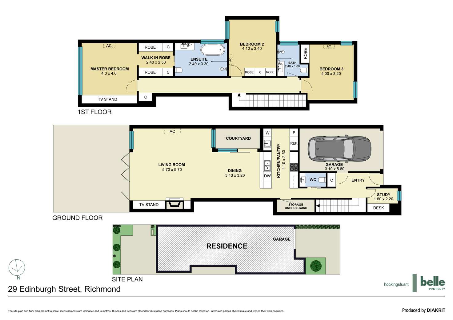 Floorplan of Homely townhouse listing, 29 Edinburgh Street, Richmond VIC 3121