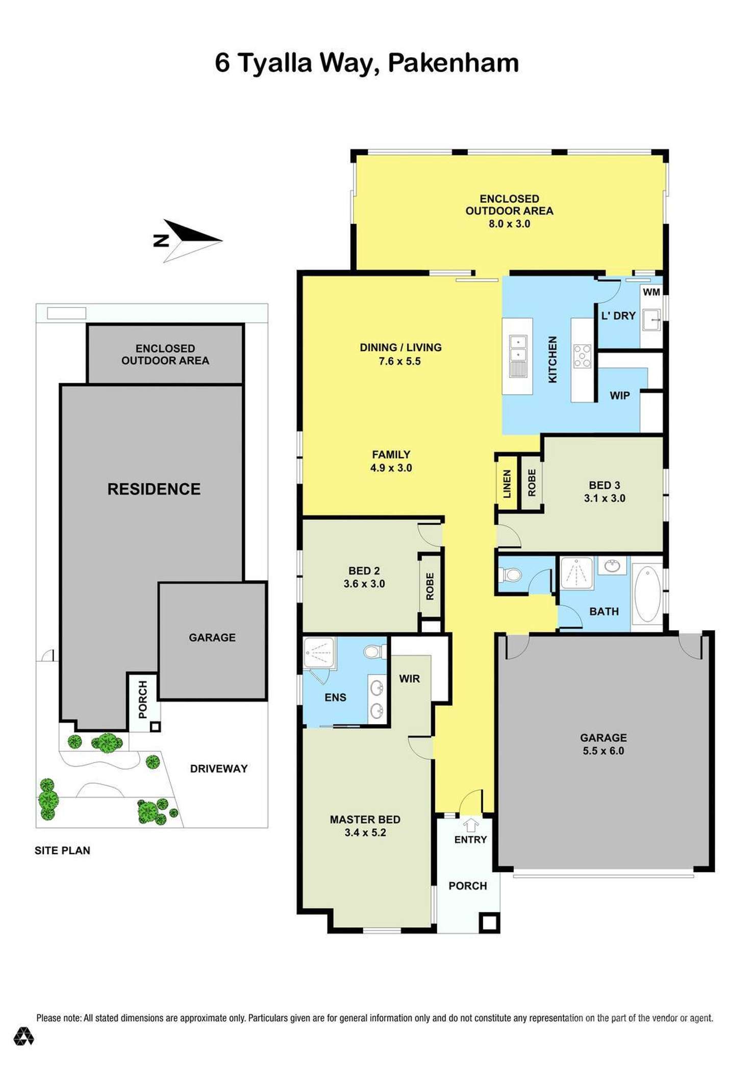 Floorplan of Homely house listing, 6 Tyalla Way, Pakenham VIC 3810