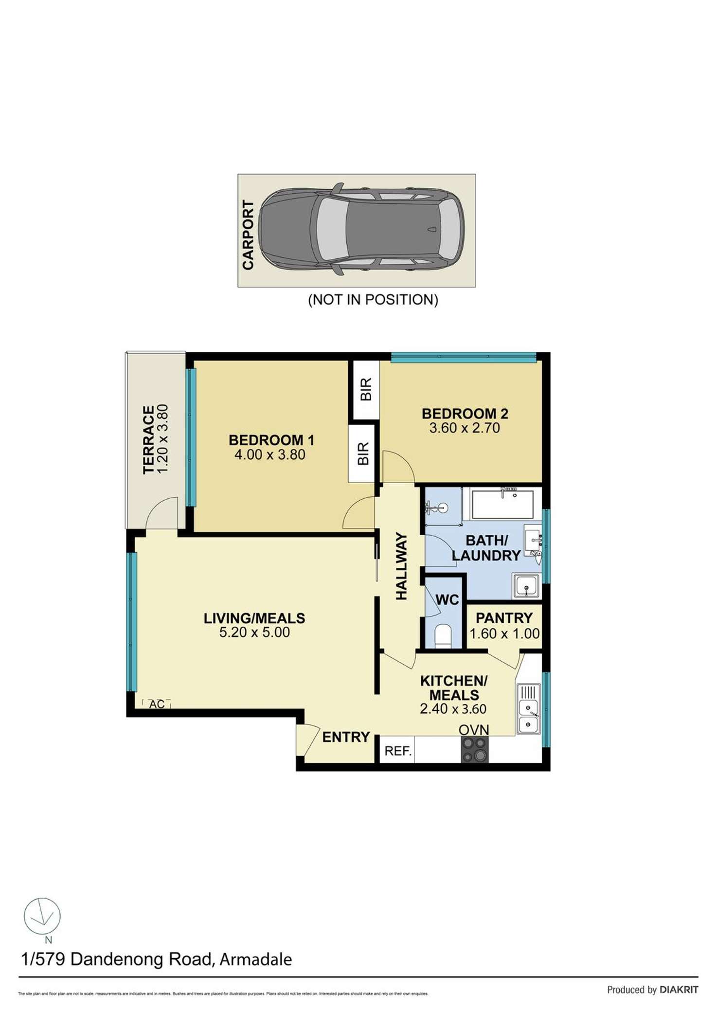 Floorplan of Homely apartment listing, 1/579 Dandenong Road, Armadale VIC 3143