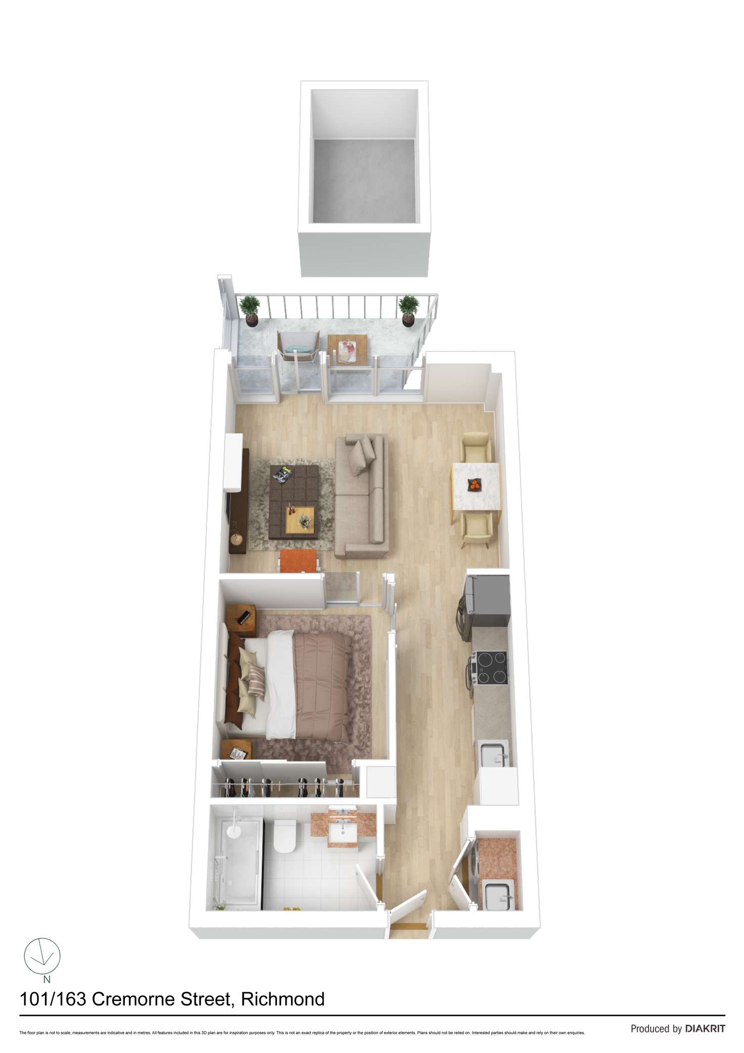 Floorplan of Homely apartment listing, 101/163 Cremorne Street, Richmond VIC 3121