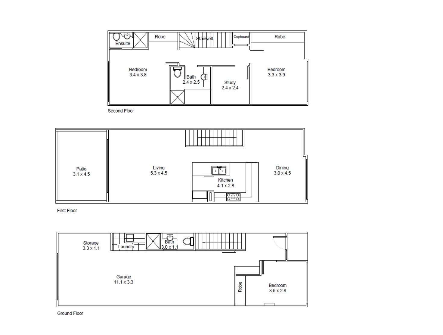 Floorplan of Homely house listing, 13 Laity Street, Richmond VIC 3121