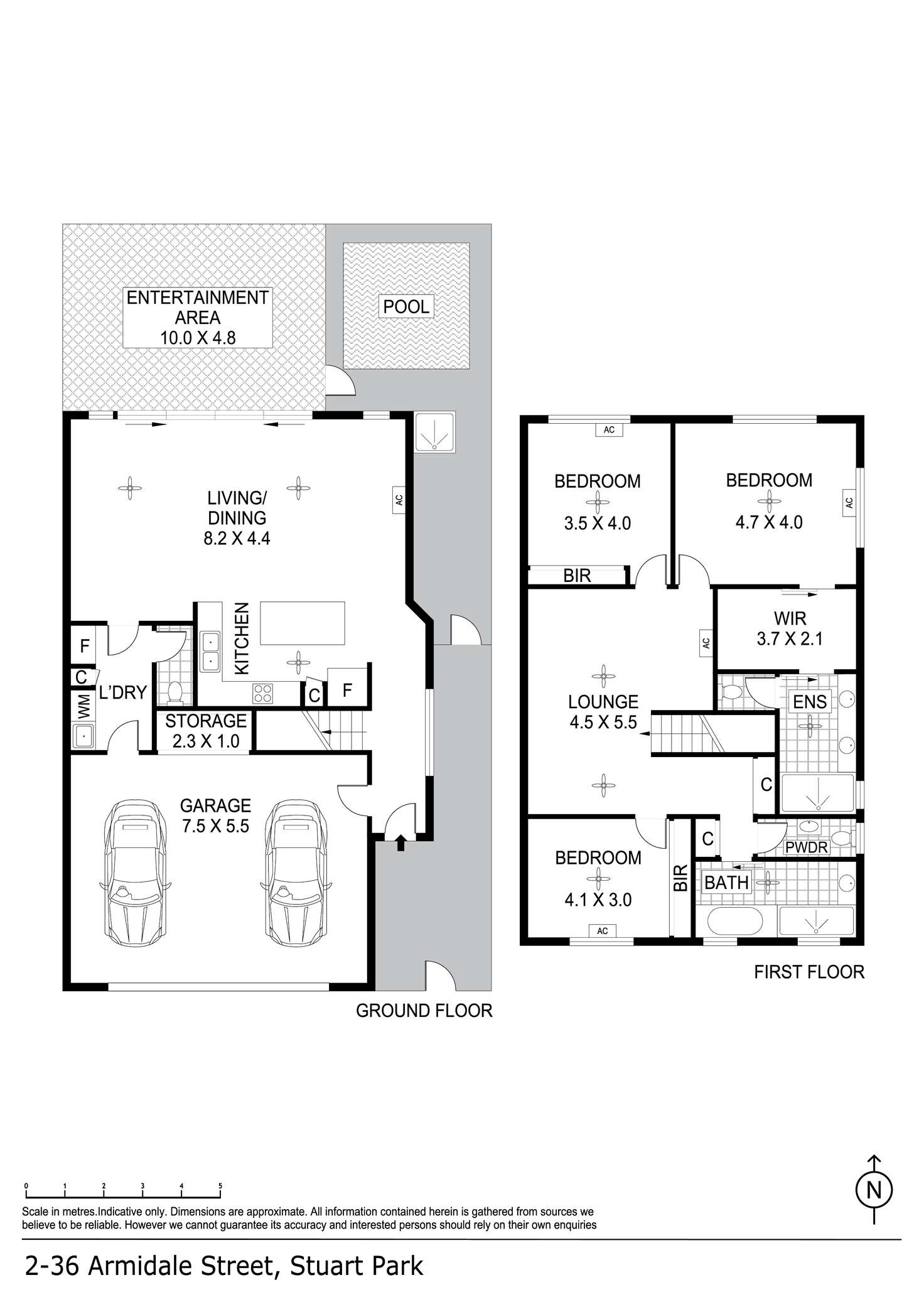 Floorplan of Homely townhouse listing, 2/36 Armidale Street, Stuart Park NT 820