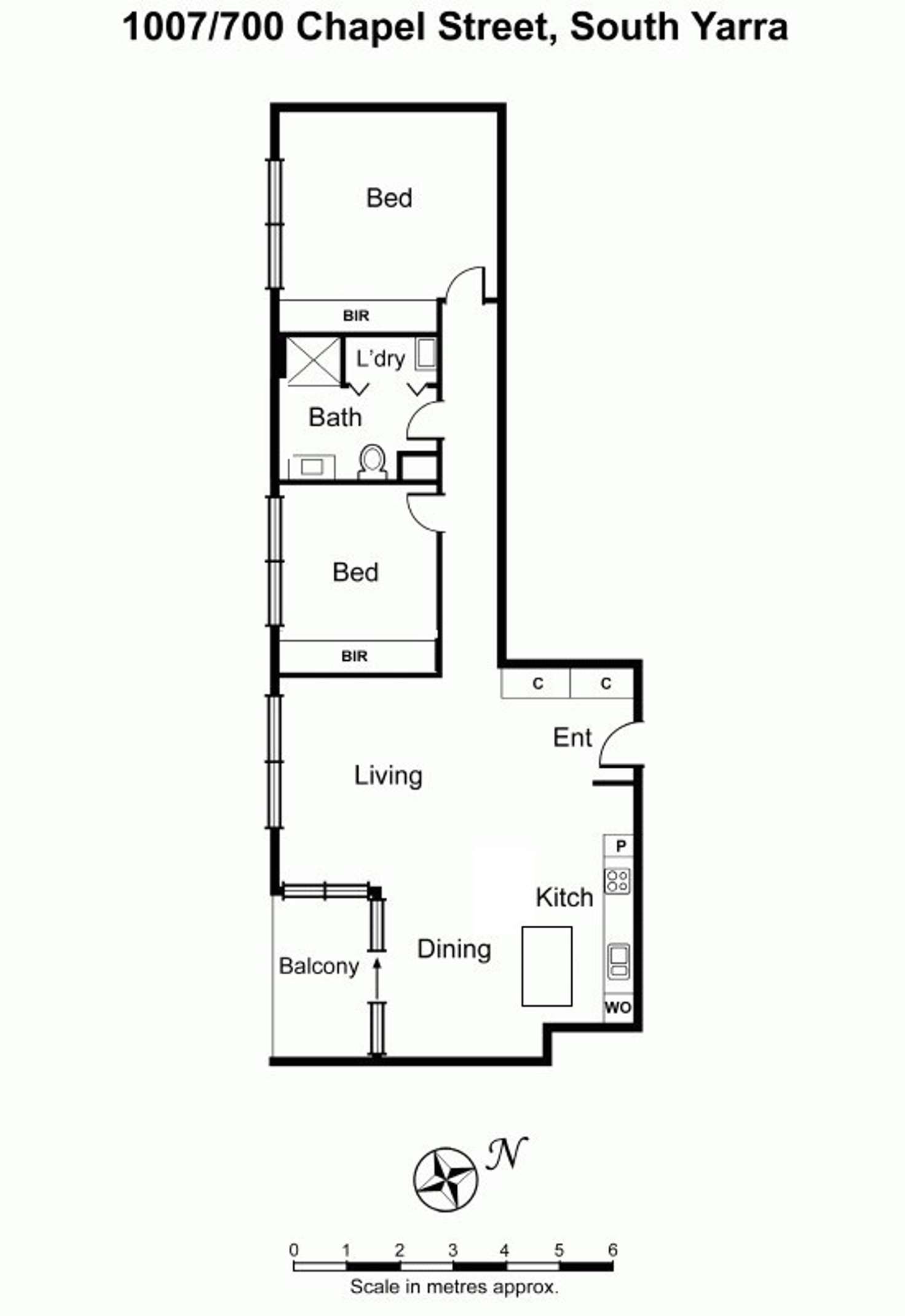Floorplan of Homely apartment listing, 1007/700 Chapel Street, South Yarra VIC 3141
