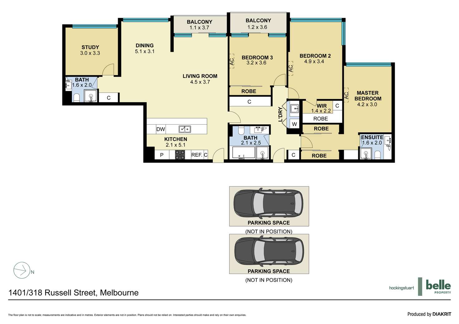 Floorplan of Homely apartment listing, 1401/318 Russell Street, Melbourne VIC 3000