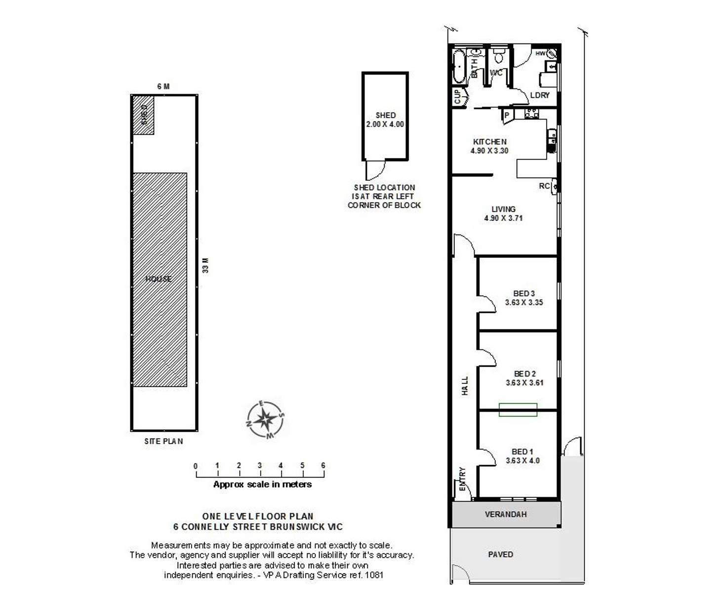 Floorplan of Homely house listing, 6 Connelly Street, Brunswick VIC 3056