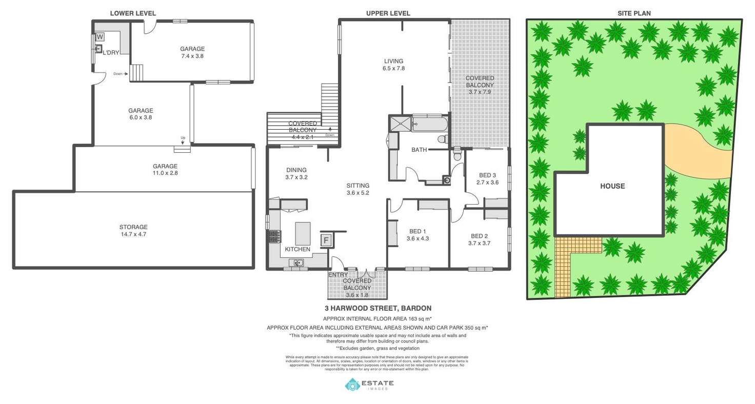 Floorplan of Homely house listing, 3 Harwood Street, Bardon QLD 4065