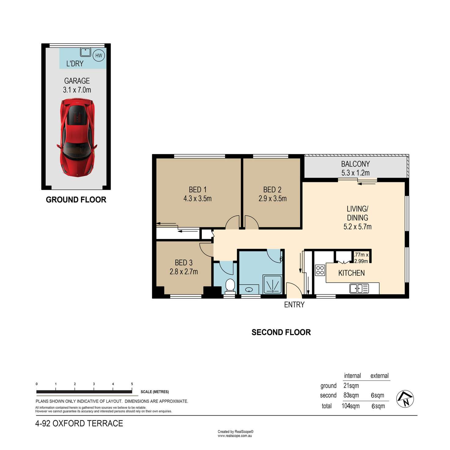 Floorplan of Homely unit listing, 4/92 Oxford Terrace, Taringa QLD 4068