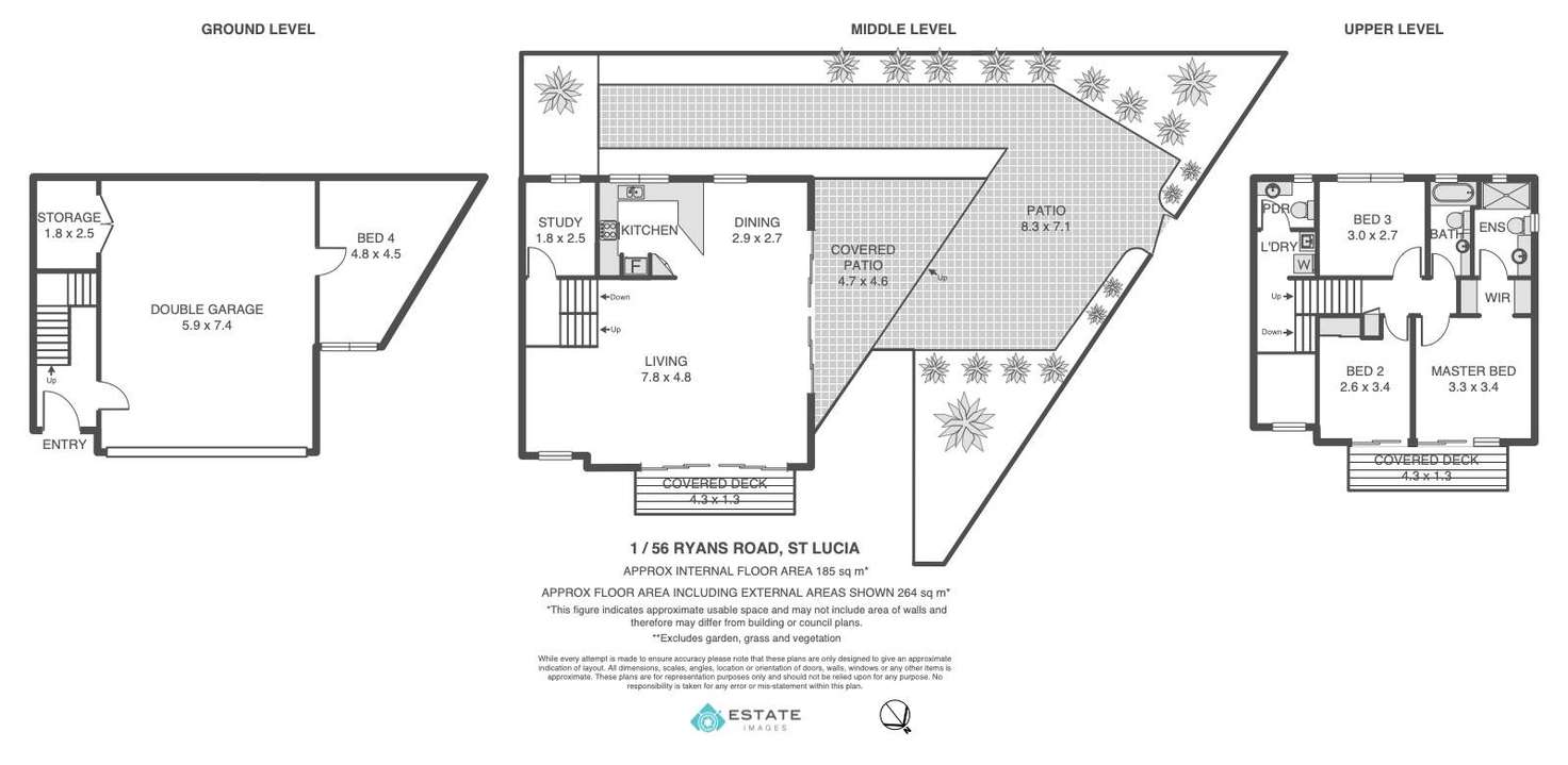 Floorplan of Homely townhouse listing, 1/56 Ryans Road, St Lucia QLD 4067