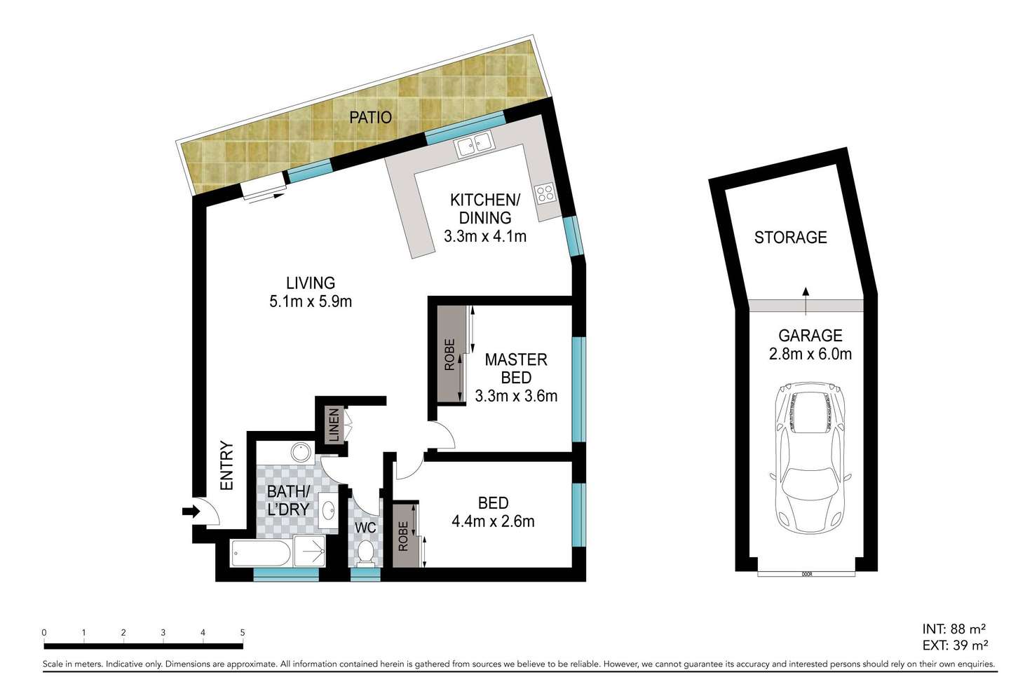 Floorplan of Homely unit listing, 2/36 Scott Road, Herston QLD 4006