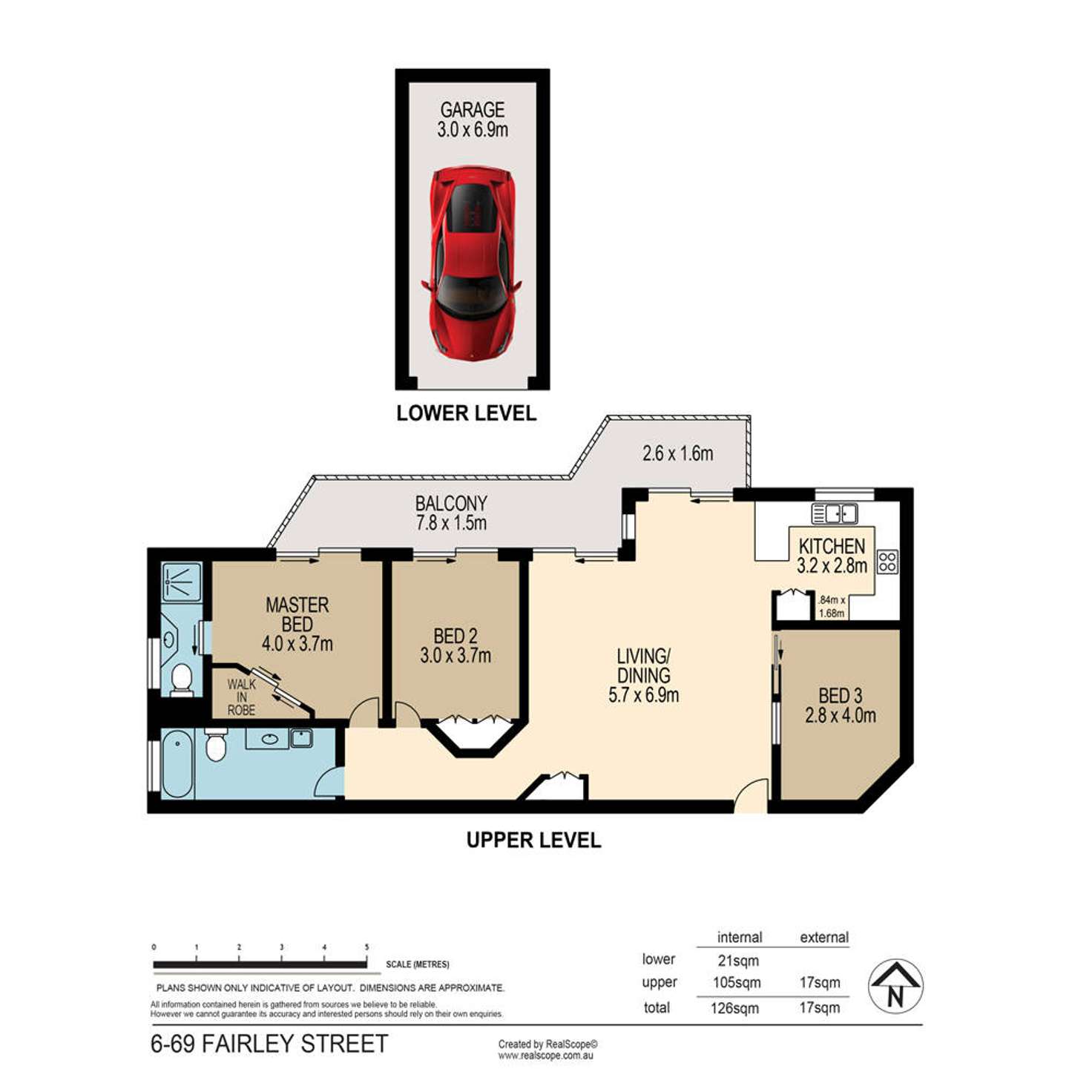Floorplan of Homely unit listing, 6/69 Fairley Street, Indooroopilly QLD 4068