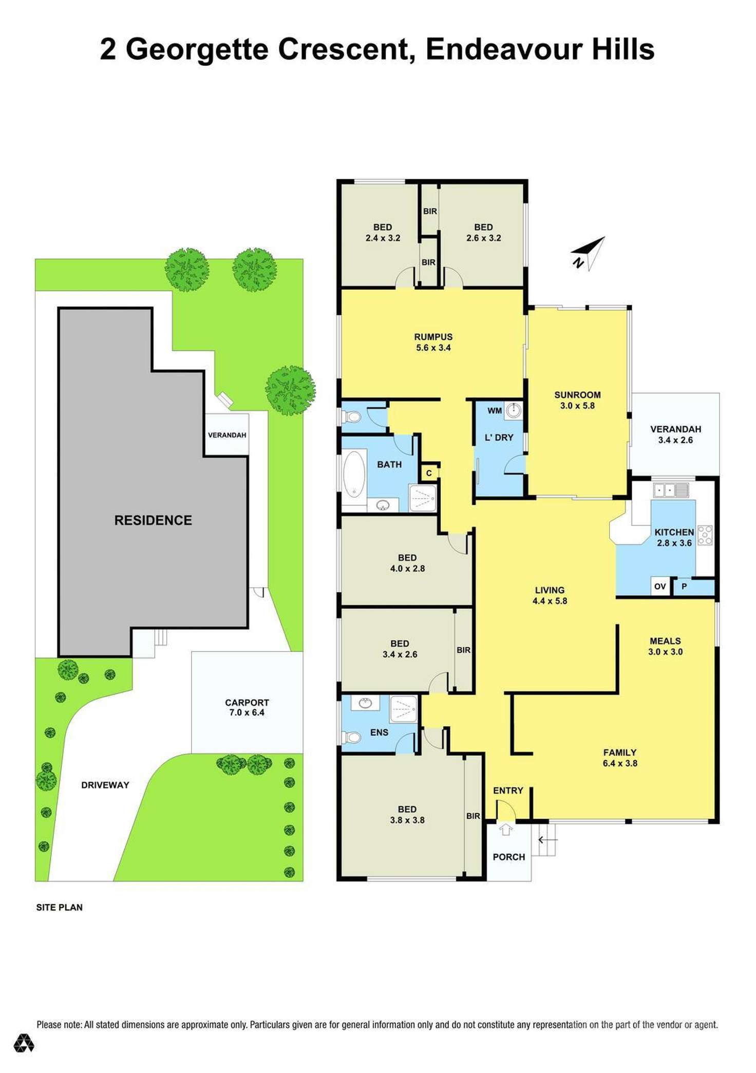 Floorplan of Homely house listing, 2 Georgette Crescent, Endeavour Hills VIC 3802