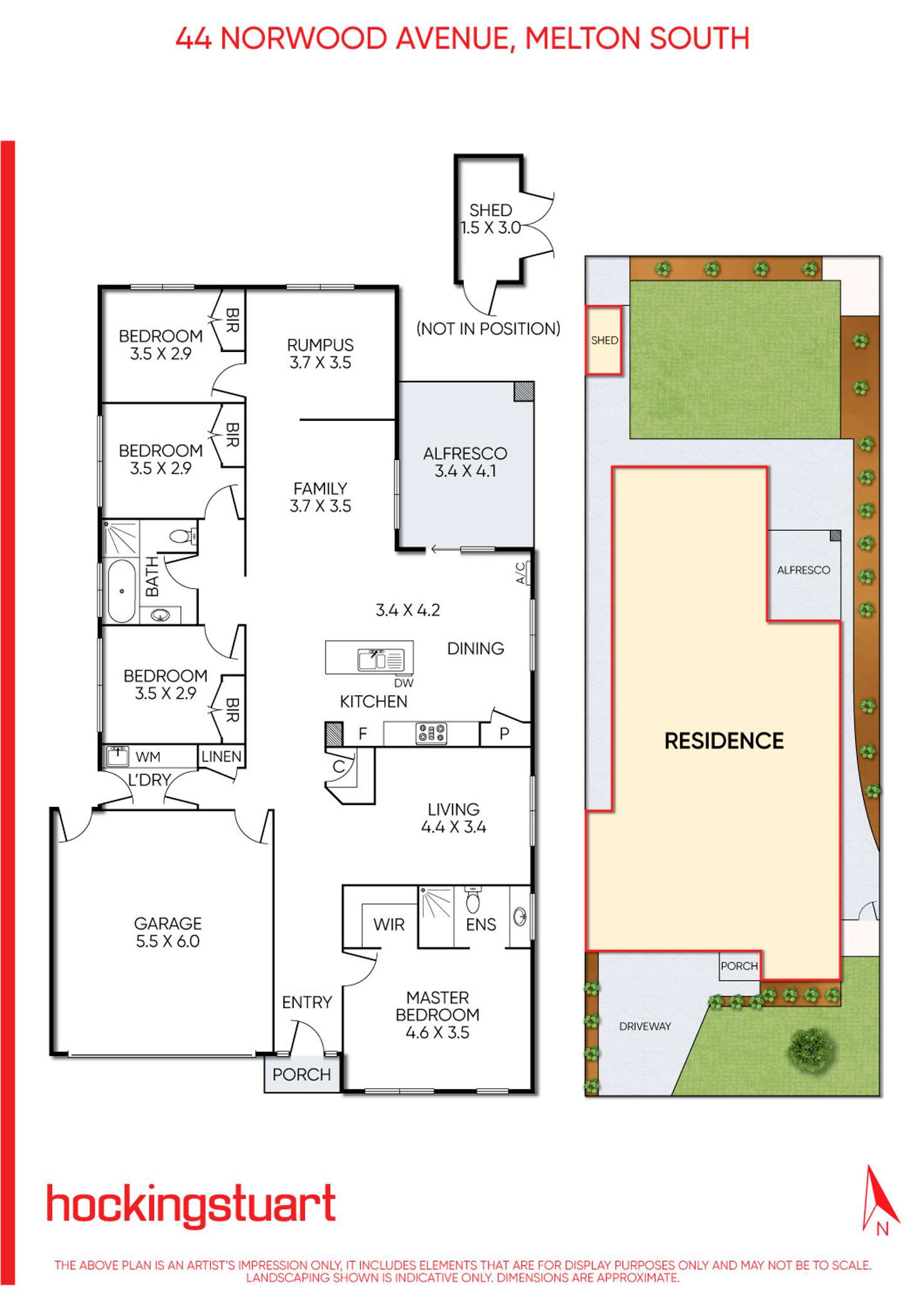 Floorplan of Homely house listing, 44 Norwood Avenue, Weir Views VIC 3338