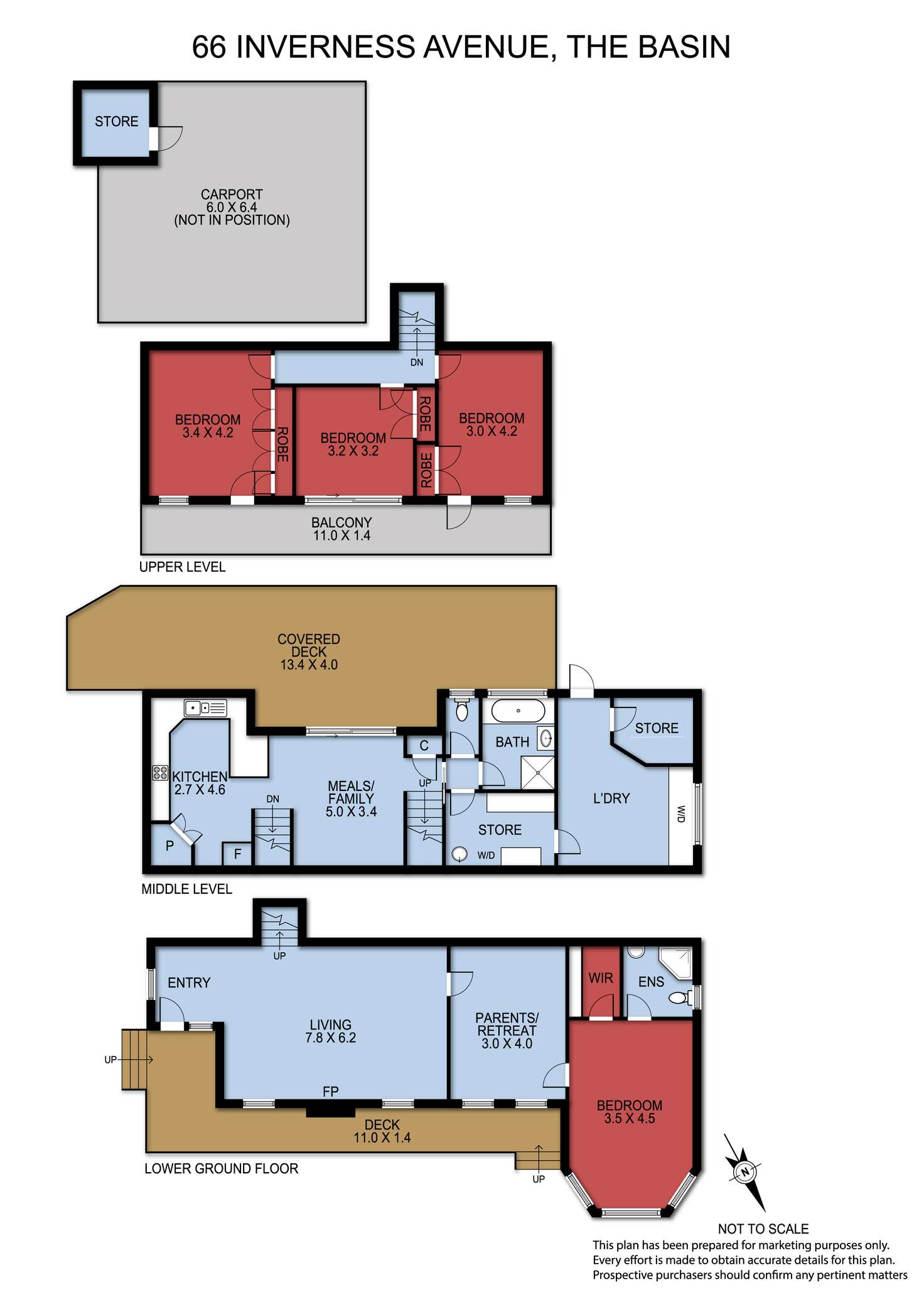 Floorplan of Homely house listing, 66 Inverness Avenue, The Basin VIC 3154